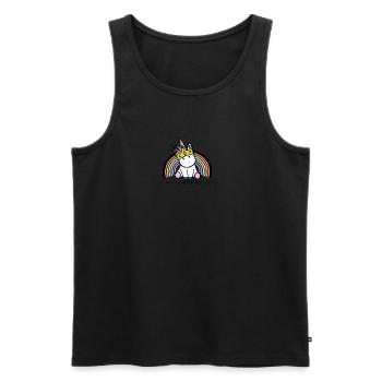 Einhorn Prinzessin - Männer Premium Bio Tank Top - Schwarz - Vorne - Michal (187cm)