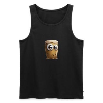Bierglas Zeichnung Runder Geburtstag - Männer Premium Bio Tank Top - Schwarz - Vorne - Michal (187cm)