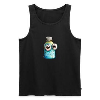 Flasche Wasser Wasserfarben - Männer Premium Bio Tank Top - Schwarz - Vorne - AI Model Male 178 light (178cm)