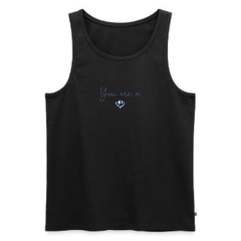 You're a diamond - Men's Premium Organic Tank Top - black - Front - AI Model Male 178 light (178cm)