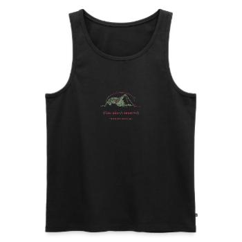Pix Cricket - Men's Premium Organic Tank Top - black - Front - AI Model Male 178 light (178cm)