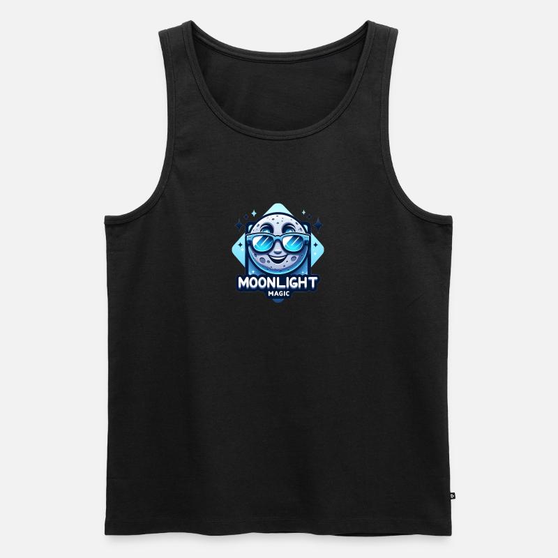 Moonlight Magic - Männer Premium Bio Tank Top - Schwarz