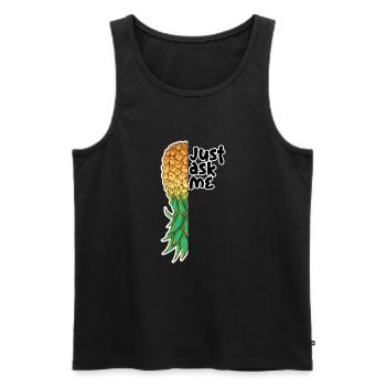 Upside Down Pineapple Swinger Just ask me - Männer Premium Bio Tank Top - Schwarz - Vorne - AI Model Male 178 light (178cm)