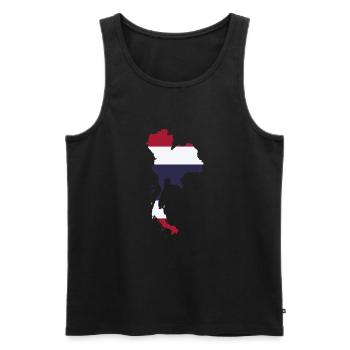 Thailand - Männer Premium Bio Tank Top - Schwarz - Vorne - AI Model Male 178 light (178cm)