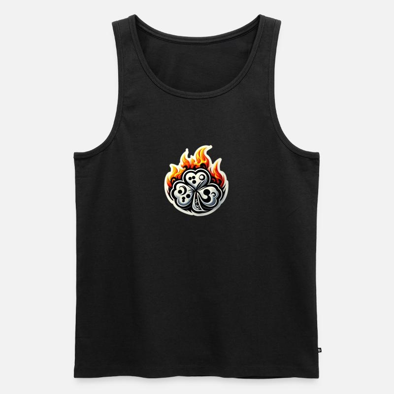 Kleeblatt - Männer Premium Bio Tank Top - Schwarz