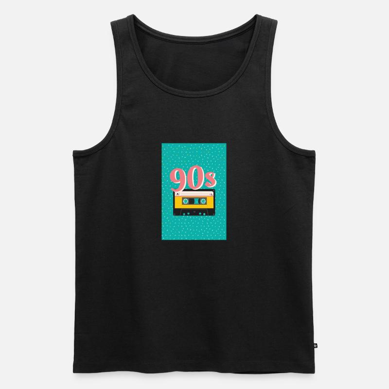 Kind der 90er - Männer Premium Bio Tank Top - Schwarz