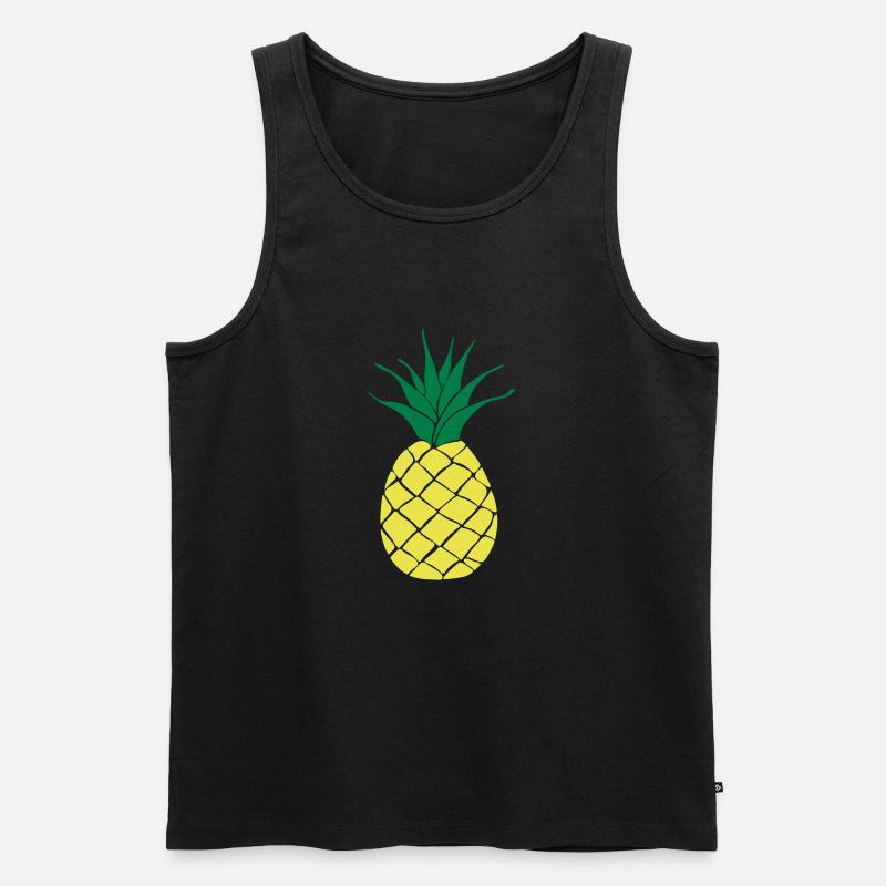 Ananas 2c - Männer Premium Bio Tank Top - Schwarz