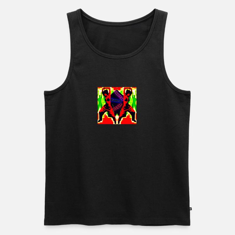 shuffle dance rave mädchen - Männer Premium Bio Tank Top - Schwarz