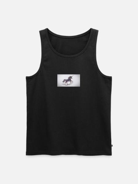 Glitzerndes Einhorn-Mosaik - Männer Premium Bio Tank Top - Schwarz