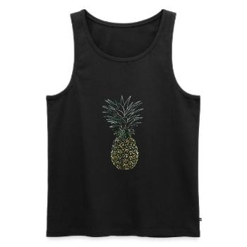 Ananas - Débardeur bio Premium Homme - noir - Devant - Michal (187cm)