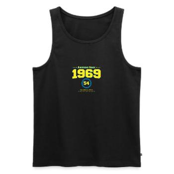 Awesome 1969 Shirt für Männer Frauen 54 Jahre alt 54. - Männer Premium Bio Tank Top - Schwarz - Vorne - Michal (187cm)