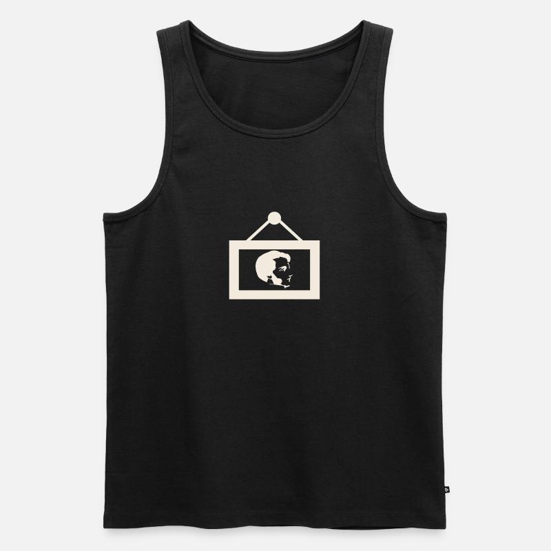 Der Man im Bild - Männer Premium Bio Tank Top - Schwarz