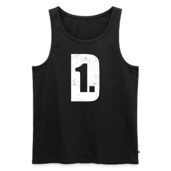 D zuerst - Deutschland zuerst - Männer Premium Bio Tank Top - Schwarz - Vorne - Michal (187cm)