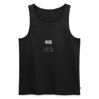 CYCLE | Monter mon vélo - Débardeur bio Premium Homme - noir - Devant - Michal (187cm)