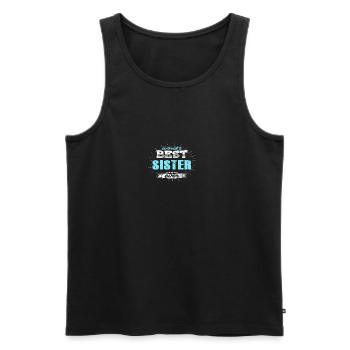 La meilleure soeur des mondes - Débardeur bio Premium Homme - noir - Devant - AI Model Male 178 light (178cm)