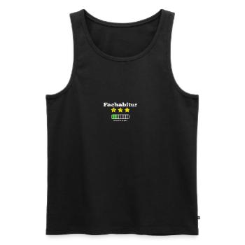 Fachabitur in progress / Schule / HATRIK DESIGN - Männer Premium Bio Tank Top - Schwarz - Vorne - Michal (187cm)