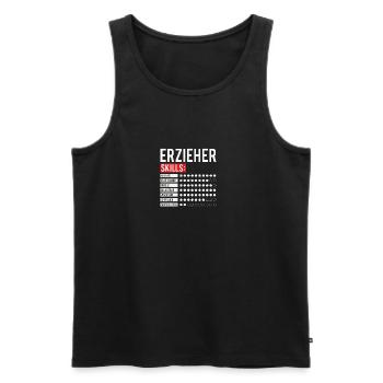 Erzieher Fähigkeiten Skills Geschenk zum Abscheid - Männer Premium Bio Tank Top - Schwarz - Vorne - Michal (187cm)