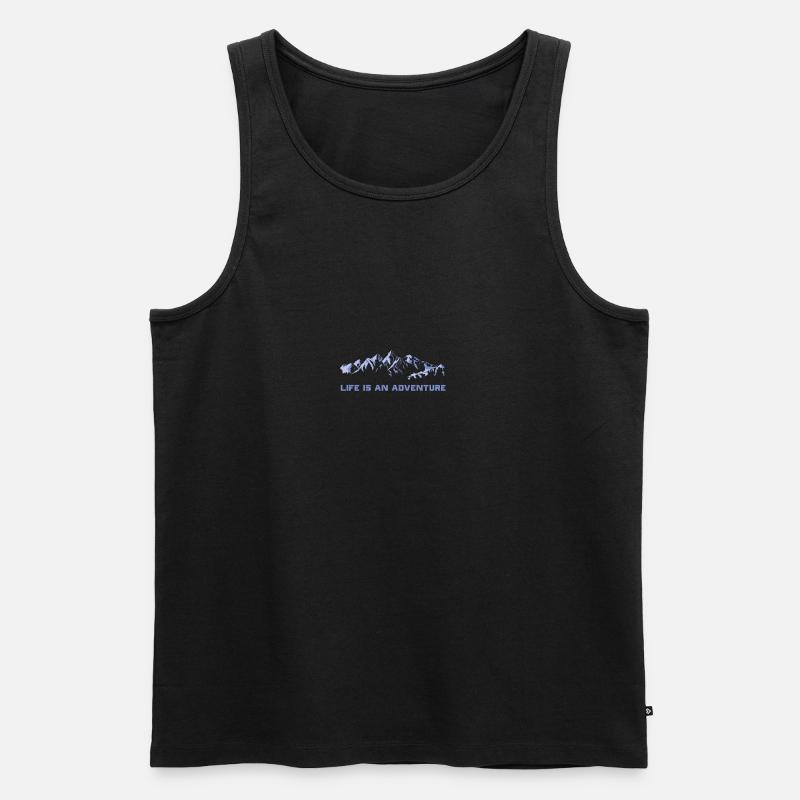 Berge - Männer Premium Bio Tank Top - Schwarz