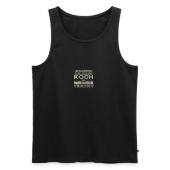KOCH - Débardeur bio Premium Homme - noir - Devant - AI Model Male 178 light (178cm)