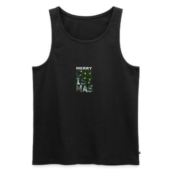 Christmas tree Christmas tree Xmas - Men's Premium Organic Tank Top - black - Front - AI Model Male 178 light (178cm)