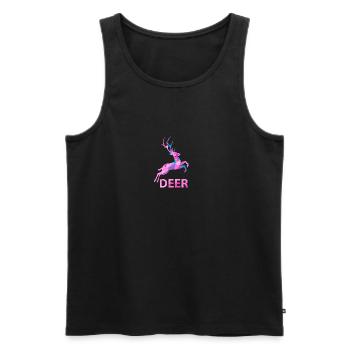Rentier Rehkiz Rehe Hirsch Geweih Rentier XMAS - Männer Premium Bio Tank Top - Schwarz - Vorne - AI Model Male 178 light (178cm)