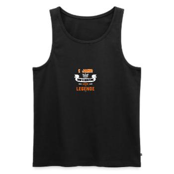 1. Geburtstag Geschenk Jahr lebende Legende - Männer Premium Bio Tank Top - Schwarz - Vorne - Michal (187cm)