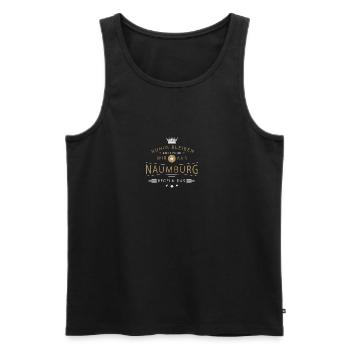 Naumburg Stadt - Männer Premium Bio Tank Top - Schwarz - Vorne - Michal (187cm)