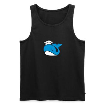 Wal mit Doktorhut Doktorand Doktorarbeit Promotion - Männer Premium Bio Tank Top - Schwarz - Vorne - Michal (187cm)