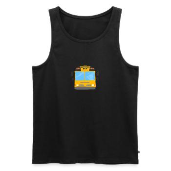 Schulbus Kostüm Cooles Schulfahrzeug - Männer Premium Bio Tank Top - Schwarz - Vorne - Michal (187cm)