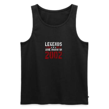 LÉGENDES SONT EN 2002 T-SHIRT NÉ DE NOËL ANNIVERSAIRE - Débardeur bio Premium Homme - noir - Devant - Michal (187cm)