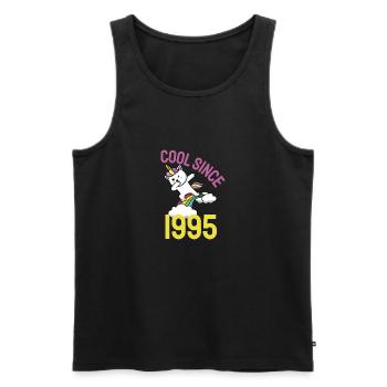 Cool seit 1995 Dabbing Katze 27. Geburtstag - Männer Premium Bio Tank Top - Schwarz - Vorne - AI Model Male 178 light (178cm)