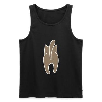 DON'T LOOK MY BACK - Men's Premium Organic Tank Top - black - Front - AI Model Male 178 light (178cm)