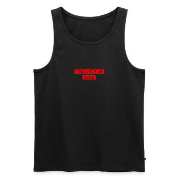 Amk endlich 18 - Männer Premium Bio Tank Top - Schwarz - Vorne - AI Model Male 178 light (178cm)