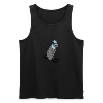 ski baer 02 - Männer Premium Bio Tank Top - Schwarz - Vorne - AI Model Male 178 light (178cm)