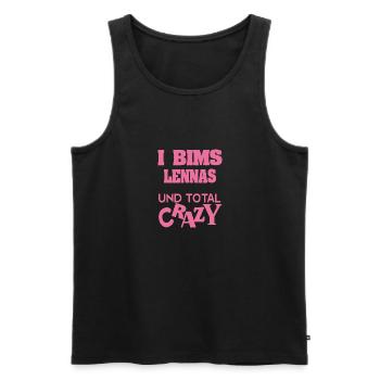 Spruch Lennas - Männer Premium Bio Tank Top - Schwarz - Vorne - AI Model Male 178 light (178cm)