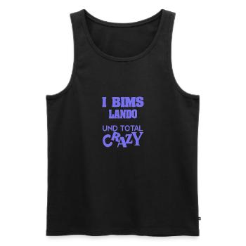 Spruch Lando - Männer Premium Bio Tank Top - Schwarz - Vorne - AI Model Male 178 light (178cm)