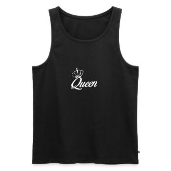 queen - Men's Premium Organic Tank Top - black - Front - AI Model Male 178 light (178cm)