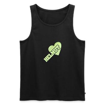 Liebe Helmut - Männer Premium Bio Tank Top - Schwarz - Vorne - AI Model Male 178 light (178cm)