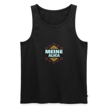 Geschenk für Alica - Männer Premium Bio Tank Top - Schwarz - Vorne - Michal (187cm)