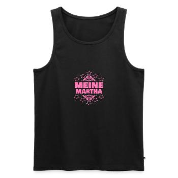 Mädchen Martha - Männer Premium Bio Tank Top - Schwarz - Vorne - AI Model Male 178 light (178cm)