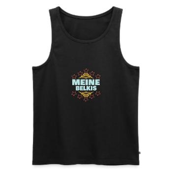 Belkis als Mädchen - Männer Premium Bio Tank Top - Schwarz - Vorne - Michal (187cm)