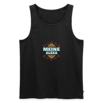 Mädchen Alexa - Männer Premium Bio Tank Top - Schwarz - Vorne - Michal (187cm)