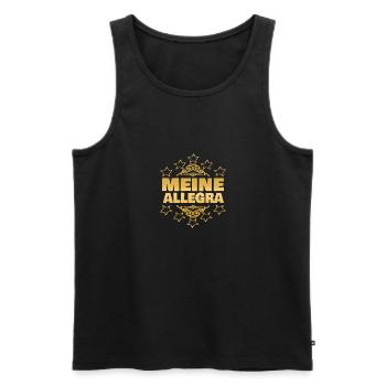 Allegra als Mädchen - Männer Premium Bio Tank Top - Schwarz - Vorne - Michal (187cm)