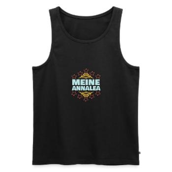 Mädchen Annalea - Männer Premium Bio Tank Top - Schwarz - Vorne - Michal (187cm)