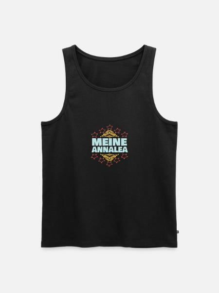 Mädchen Annalea - Männer Premium Bio Tank Top - Schwarz