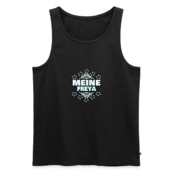 Freya als Mädchen - Männer Premium Bio Tank Top - Schwarz - Vorne - AI Model Male 178 light (178cm)