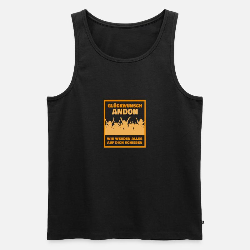 Kollege Andon - Männer Premium Bio Tank Top - Schwarz