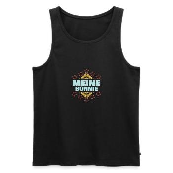 Mädchen Bonnie - Männer Premium Bio Tank Top - Schwarz - Vorne - AI Model Male 178 light (178cm)