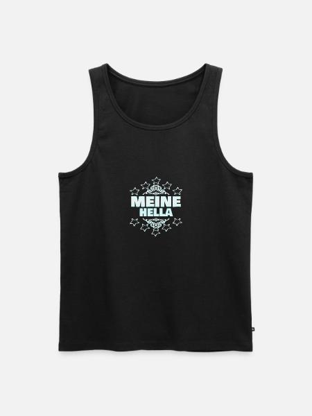 Hella als Mädchen - Männer Premium Bio Tank Top - Schwarz