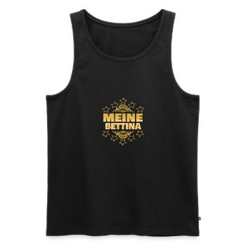 Mädchen Bettina - Männer Premium Bio Tank Top - Schwarz - Vorne - Michal (187cm)